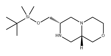 Pyrazino[2,1-c][1,4]oxazine, 7-[[[(1,1-dimethylethyl)dimethylsilyl]oxy]methyl]octahydro-, (7S,9aS)- Structure