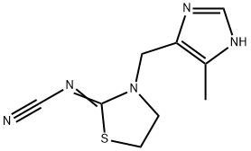 Cyanamide, [3-[(5-methyl-1H-imidazol-4-yl)methyl]-2-thiazolidinylidene]- (9CI) Structure