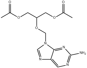 1,3-Propanediol, 2-[(2-amino-9H-purin-9-yl)methoxy]-, 1,3-diacetate 구조식 이미지