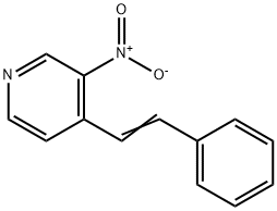 Pyridine, 3-nitro-4-(2-phenylethenyl)- Structure