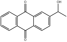 9,10-Anthracenedione, 2-(1-hydroxyethyl)- Structure