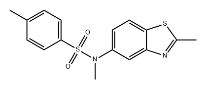 Benzenesulfonamide, N,4-dimethyl-N-(2-methyl-5-benzothiazolyl)- 구조식 이미지