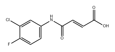 2-Butenoic acid, 4-[(3-chloro-4-fluorophenyl)amino]-4-oxo-, (2E)- Structure