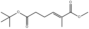 2-Hexenedioic acid, 2-methyl-, 6-(1,1-dimethylethyl) 1-methyl ester, (E)- (9CI) Structure