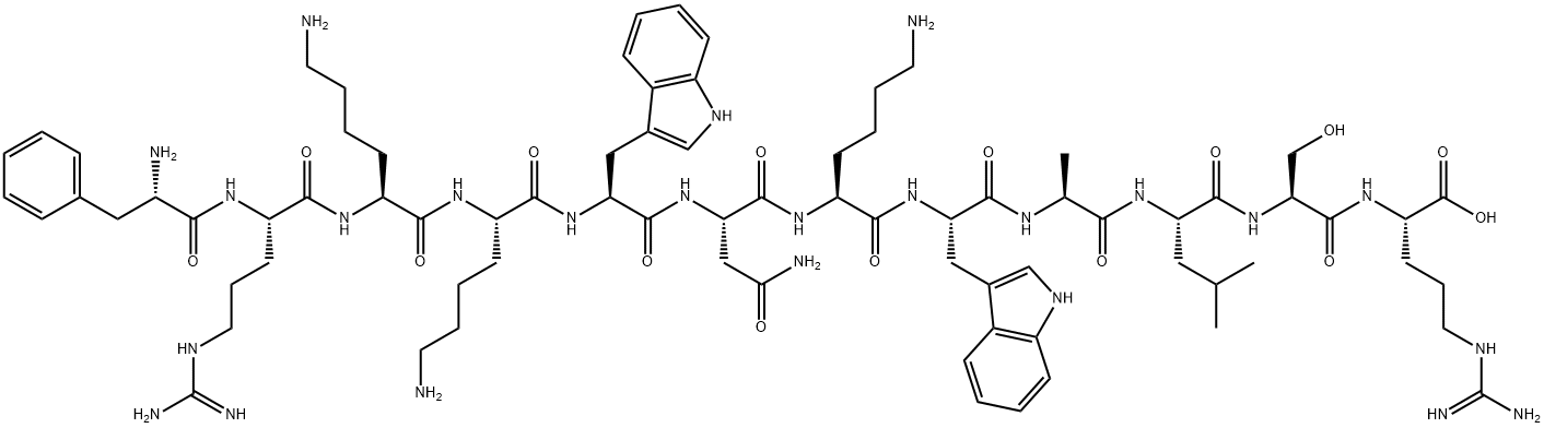 L-Arginine, L-phenylalanyl-L-arginyl-L-lysyl-L-lysyl-L-tryptophyl-L-asparaginyl-L-lysyl-L-tryptophyl-L-alanyl-L-leucyl-L-seryl- Structure