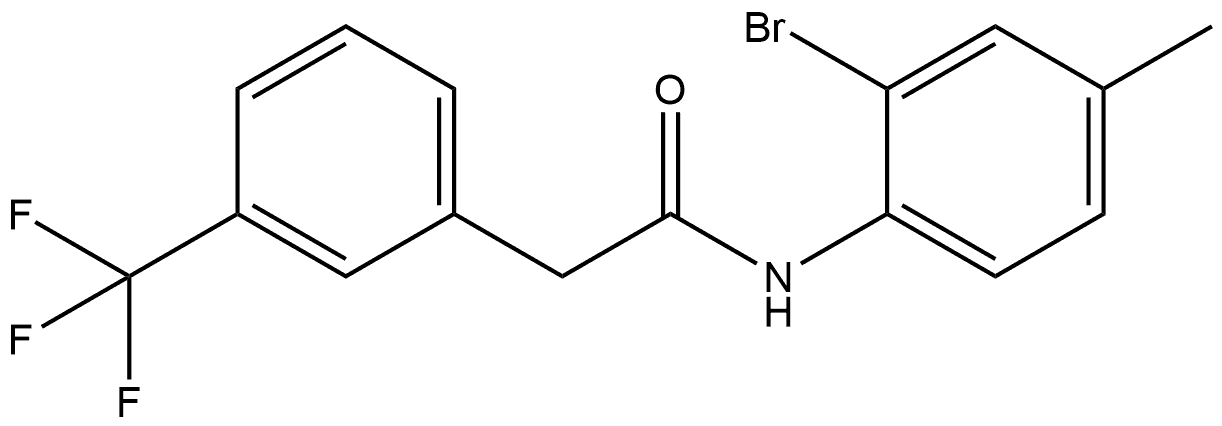 N-(2-Bromo-4-methylphenyl)-3-(trifluoromethyl)benzeneacetamide Structure