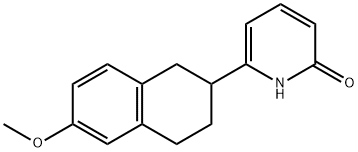 6-(6-Methoxy-1,2,3,4-tetrahydronaphthalen-2-yl)pyridin-2(1H)-one 구조식 이미지