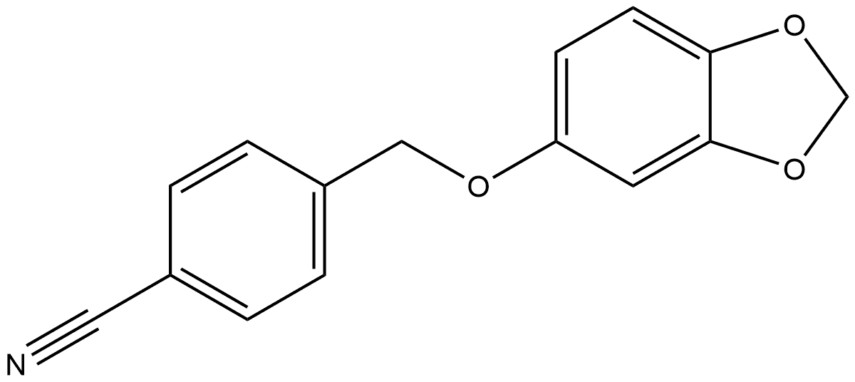 4-[(1,3-Benzodioxol-5-yloxy)methyl]benzonitrile Structure