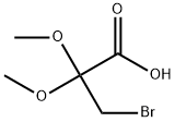 Propanoic acid, 3-bromo-2,2-dimethoxy- Structure