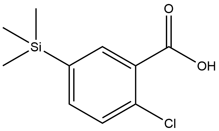 Benzoic acid, 2-chloro-5-(trimethylsilyl)- Structure