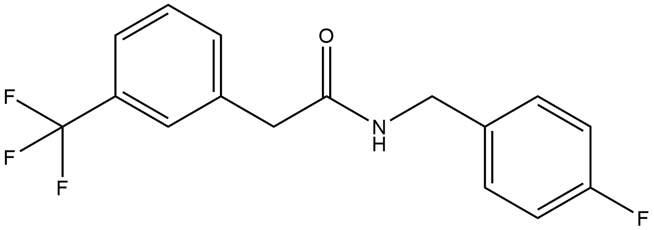 N-[(4-Fluorophenyl)methyl]-3-(trifluoromethyl)benzeneacetamide Structure