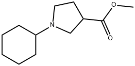 3-Pyrrolidinecarboxylic acid, 1-cyclohexyl-, methyl ester Structure