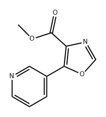4-Oxazolecarboxylic acid, 5-(3-pyridinyl)-, methyl ester 구조식 이미지
