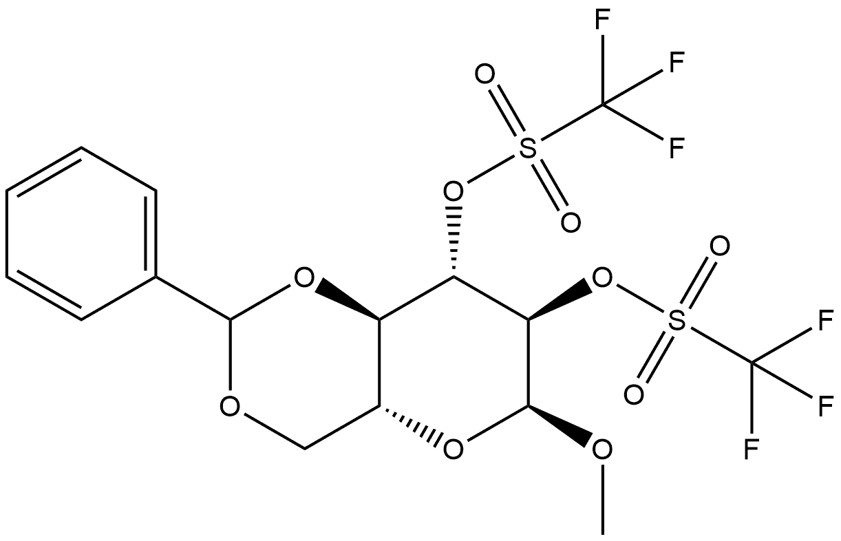 methyl 4,6-O-benzylidene-2,3-bistriflyl-α-D-glucopyranoside Structure