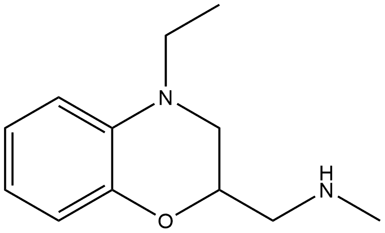 [(4-ethyl-3,4-dihydro-2H-1,4-benzoxazin-2-yl)methyl](methyl)amine 구조식 이미지