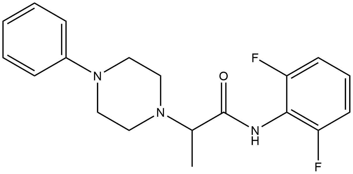 1-Piperazineacetamide, N-(2,6-difluorophenyl)-α-methyl-4-phenyl- Structure