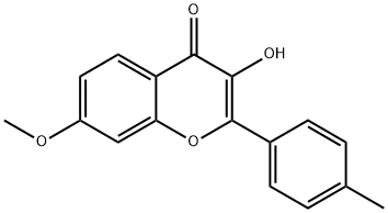 3-Hydroxy-7-methoxy-2-(p-tolyl)-4H-chromen-4-one 구조식 이미지