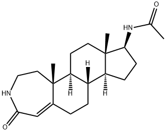 17-acetamido-3-aza-A-homo-4-androsten-4-one 구조식 이미지