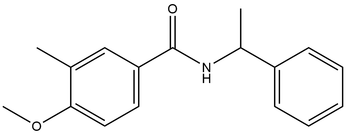 4-Methoxy-3-methyl-N-(1-phenylethyl)benzamide Structure