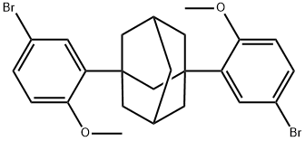 1,3-bis(5-bromo-2-methoxyphenyl)adamantane Structure