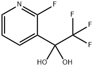 1,1-Ethanediol, 2,2,2-trifluoro-1-(2-fluoro-3-pyridinyl)- 구조식 이미지