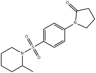 2-Pyrrolidinone, 1-[4-[(2-methyl-1-piperidinyl)sulfonyl]phenyl]- Structure