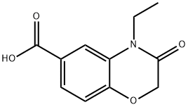 4-Ethyl-3,4-dihydro-3-oxo-2H-1,4-benzoxazine-6-carboxylic acid Structure