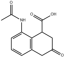 8-Acetylamino-3-oxo-1,2,3,4-tetra-hydro-naphthalin-1-carbonsaeure Structure