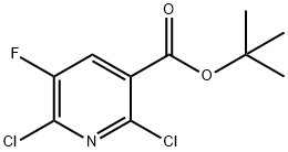 3-Pyridinecarboxylic acid, 2,6-dichloro-5-fluoro-, 1,1-dimethylethyl ester 구조식 이미지