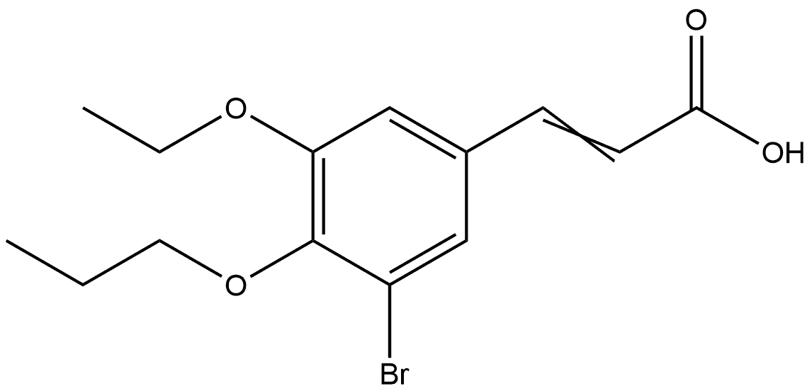 3-(3-Bromo-5-ethoxy-4-propoxyphenyl)-2-propenoic acid Structure