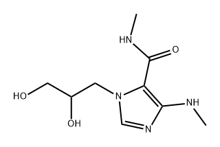 1-(2,3-dihydroxypropyl)-N-methyl-4-(methylamino)-1H-Imidazole-5-carboxamide 구조식 이미지