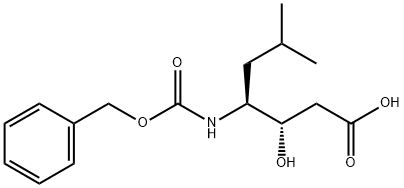 Heptanoic acid, 3-hydroxy-6-methyl-4-[[(phenylmethoxy)carbonyl]amino]-, (3S,4S)- Structure