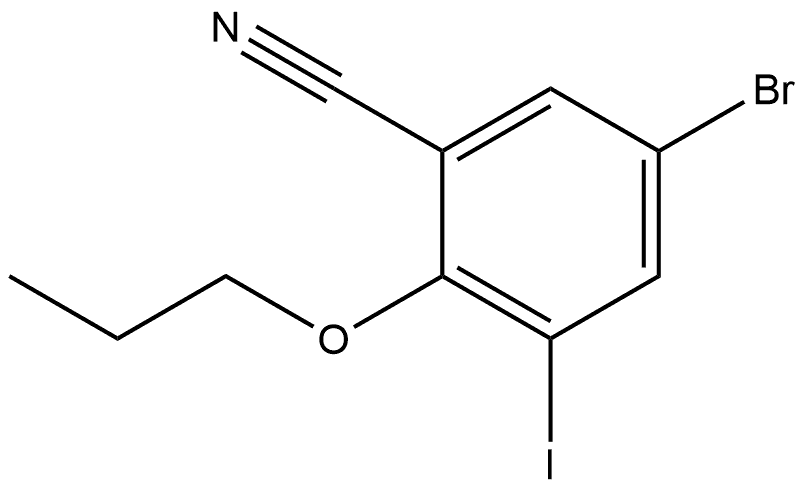 5-Bromo-3-iodo-2-propoxybenzonitrile Structure