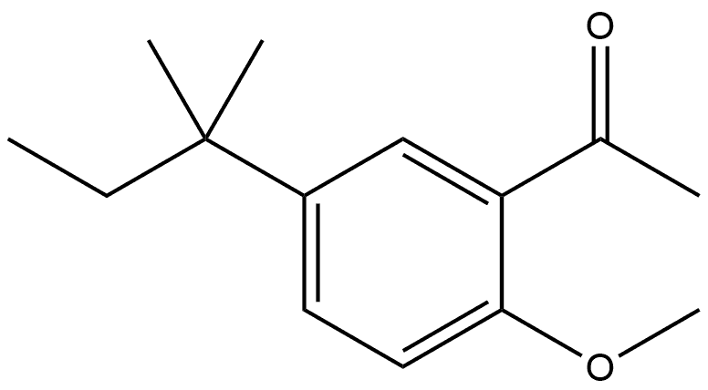 1-[5-(1,1-Dimethylpropyl)-2-methoxyphenyl]ethanone Structure