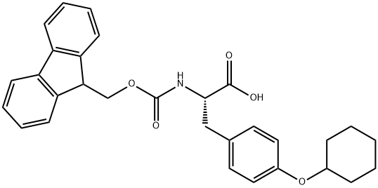 L-Tyrosine, O-cyclohexyl-N-[(9H-fluoren-9-ylmethoxy)carbonyl]- Structure