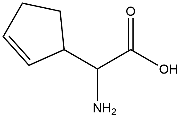2-Cyclopentene-1-acetic acid, α-amino- 구조식 이미지