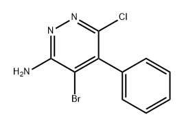 3-Pyridazinamine, 4-bromo-6-chloro-5-phenyl- Structure