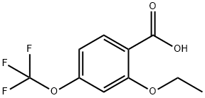 2-Ethoxy-4-(trifluoromethoxy)benzoic acid Structure