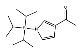 Ethanone, 1-[1-[tris(1-methylethyl)silyl]-1H-pyrrol-3-yl]- Structure