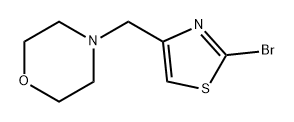 Morpholine, 4-[(2-bromo-4-thiazolyl)methyl]- Structure