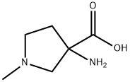 3-Pyrrolidinecarboxylic acid, 3-amino-1-methyl- Structure