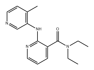 3-Pyridinecarboxamide, N,N-diethyl-2-[(4-methyl-3-pyridinyl)amino]- Structure