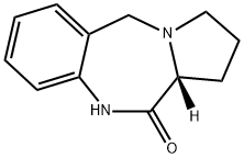 11H-Pyrrolo[2,1-c][1,4]benzodiazepin-11-one, 1,2,3,5,10,11a-hexahydro-, (11aR)- Structure
