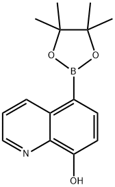 8-Quinolinol, 5-(4,4,5,5-tetramethyl-1,3,2-dioxaborolan-2-yl)- Structure