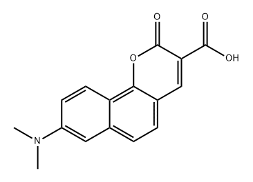 2H-Naphtho[1,2-b]pyran-3-carboxylic acid, 8-(dimethylamino)-2-oxo- Structure