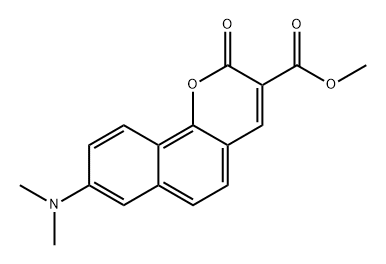 2H-Naphtho[1,2-b]pyran-3-carboxylic acid, 8-(dimethylamino)-2-oxo-, methyl ester Structure