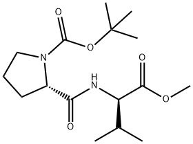 D-Valine, 1-[(1,1-dimethylethoxy)carbonyl]-L-prolyl-, methyl ester Structure