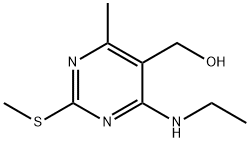 5-Pyrimidinemethanol, 4-(ethylamino)-6-methyl-2-(methylthio)- 구조식 이미지
