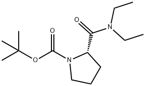 1-Pyrrolidinecarboxylic acid, 2-[(diethylamino)carbonyl]-, 1,1-dimethylethyl ester, (2S)- 구조식 이미지