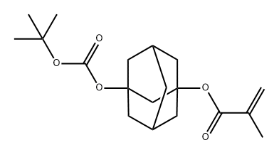 2-Propenoic acid, 2-methyl-, 3-[[(1,1-dimethylethoxy)carbonyl]oxy]tricyclo[3.3.1.13,7]dec-1-yl ester 구조식 이미지